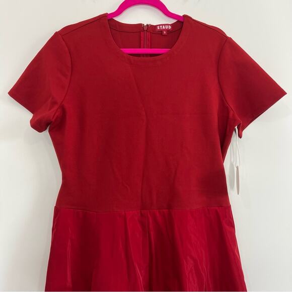NEW NWT Staud Hopper Maxi Dress in Rouge Red - Picture 4 of 9